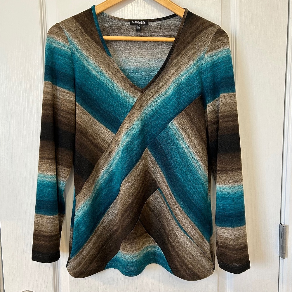 Conrad C Herringbone Patterned Pullover - image 1